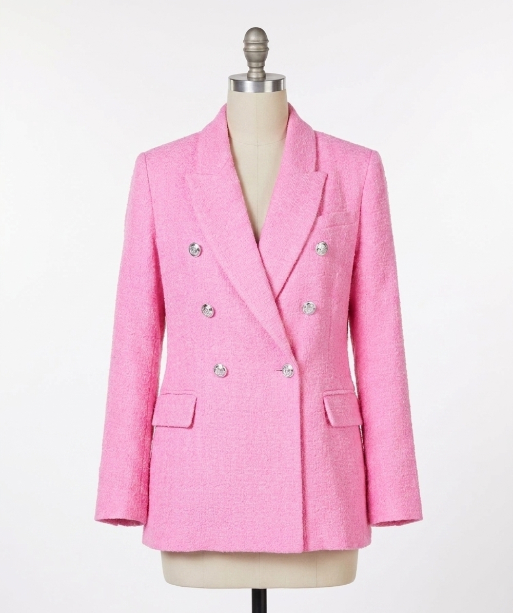 NEW ESQUALO pandora boucle blazer in pink